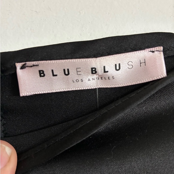 Nanamacs Black Satin Ruffle Mini Skirt Sz Medium NWT - Picture 5 of 5